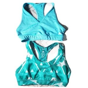 🍃Adidas raceback sports bra bundle size Small